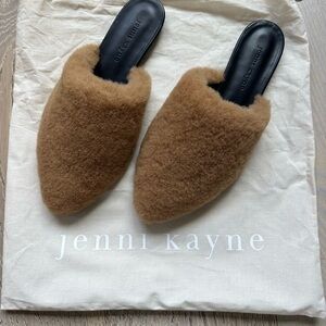 Jenni Kayne Brown Shearling Mules